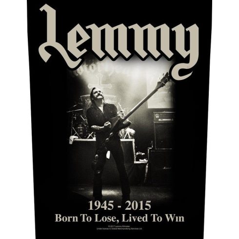 Motorhead - Lemmy Lived To Win hátfelvarró