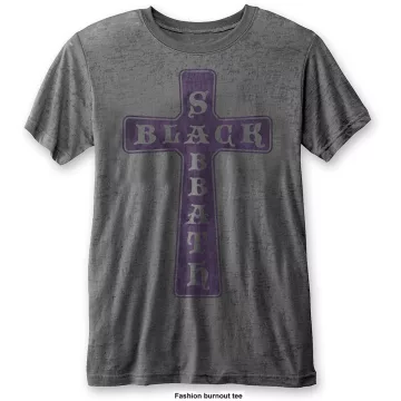Black Sabbath - Vintage Cross with Burn Out Finishing póló