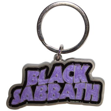 Black Sabbath - Wavy Logo Bordered fém kulcstartó