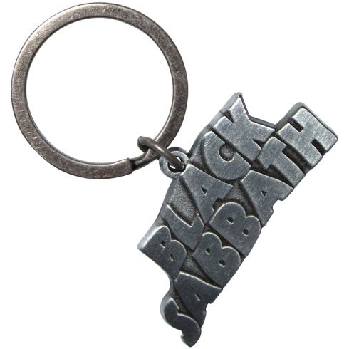 Black Sabbath - Silver Wavy Logo fém kulcstartó