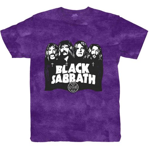 Black Sabbath - Band & Logo (Dye-Wash) póló