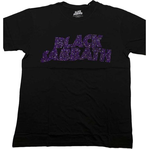 Black Sabbath - Wavy Logo (Diamante) póló