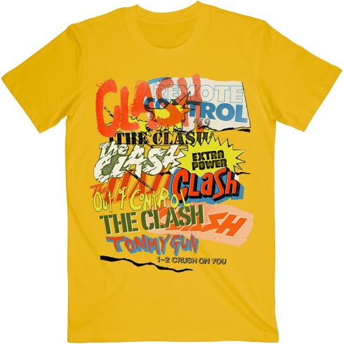 The Clash - Singles Collage Text póló