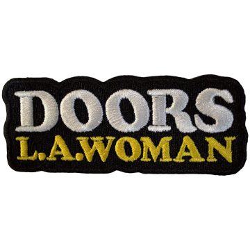 The Doors - LA Woman Text Logo on Black (szőtt) felvarró