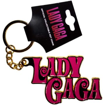 Lady Gaga - Swirly Logo fém kulcstartó