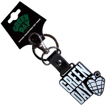 Green Day - Stacked Logo & Grenade fém kulcstartó
