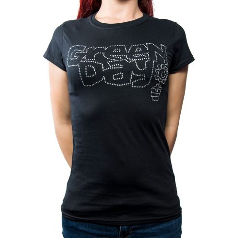 Green Day strasszköves női póló