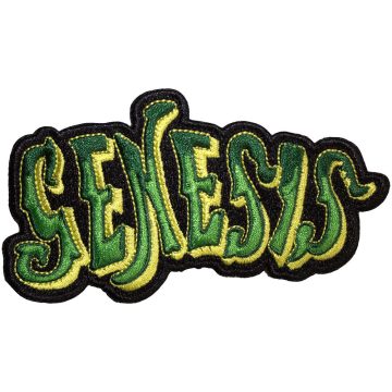 Genesis - Classic Logo Cut-Out Green  (szőtt) felvarró