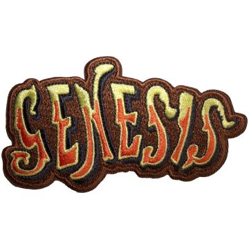 Genesis - Classic Logo Cut-Out Orange  (szőtt) felvarró
