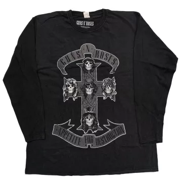 Guns N Roses - Monochrome Cross (Dip-Dye) pulóver