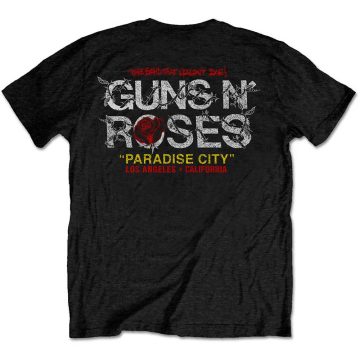   Guns N' Roses - Rose Circle Paradise City (Back Print) póló