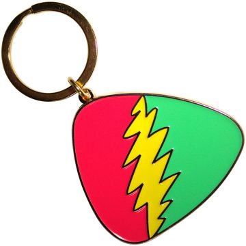 Grateful Dead - Red/Green Plectrum fém kulcstartó