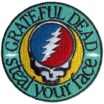   Grateful Dead - Steal Your Face Text Emblem (szőtt) felvarró