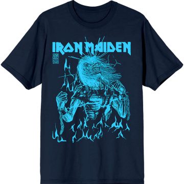   Iron Maiden - 50 Life After Death Flames Blue (Navy Blue) póló