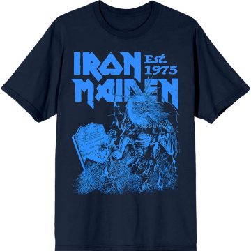   Iron Maiden - Est. 1975 Life After Death Stamp (Navy Blue) póló
