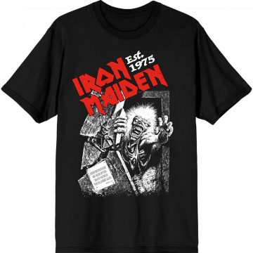 Iron Maiden - Est. 1975 No Prayer Grave Red Logo póló