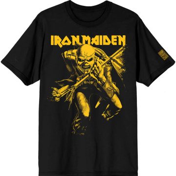 Iron Maiden - 50 Trooper Crop Yellow (Black) póló