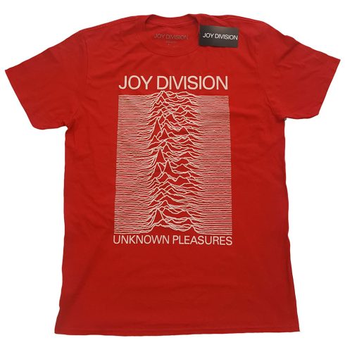 Joy Division - Unknown Pleasures White On Red póló