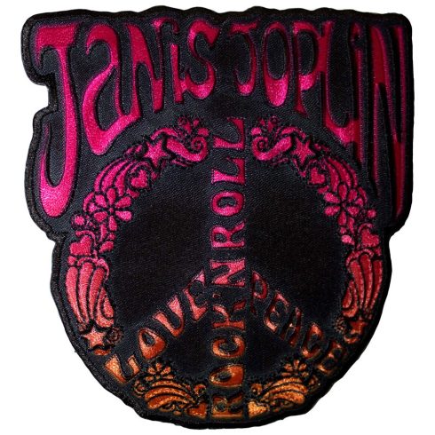 Janis Joplin - Peace Sign (szőtt) felvarró