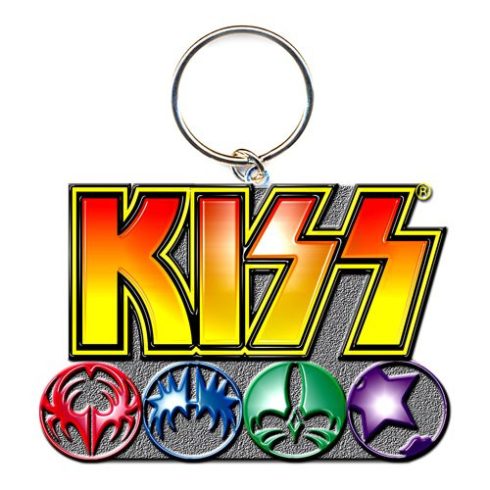 KISS - Logo & Icons fém kulcstartó