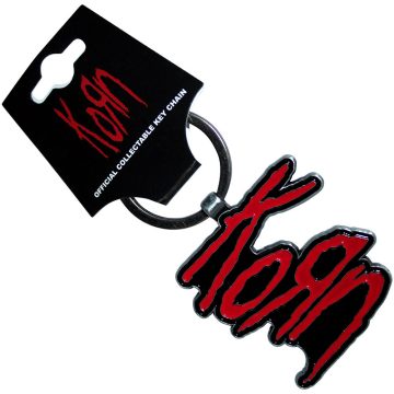 Korn - Red Logo fém kulcstartó