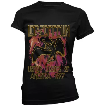 Led Zeppelin - Black Flames női póló
