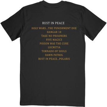 Megadeth - Rust In Peace Tracklist (Back Print) póló