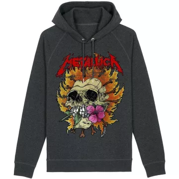 Metallica - Skull Flower Washed pulóver