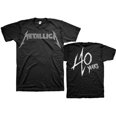 Metallica - 40th Anniversary Songs Logo (Back Print) póló