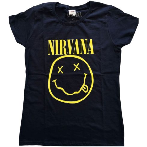 Nirvana - Yellow Smiley női póló