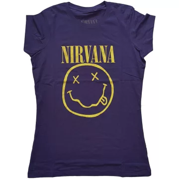 Nirvana - Yellow Smiley női póló