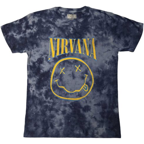 Nirvana - Smiley Blue Stroke (Wash Collection) póló