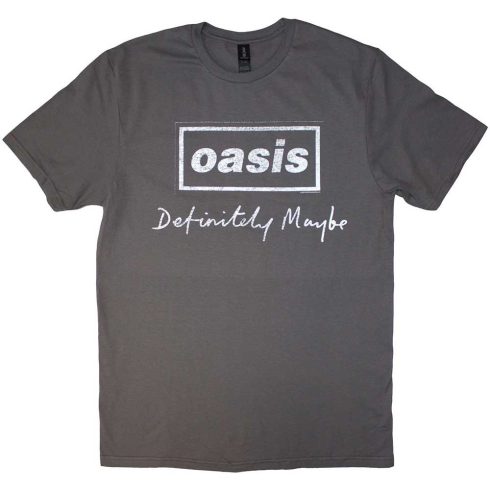 Oasis - Definitely Maybe Distressed Text Logo póló