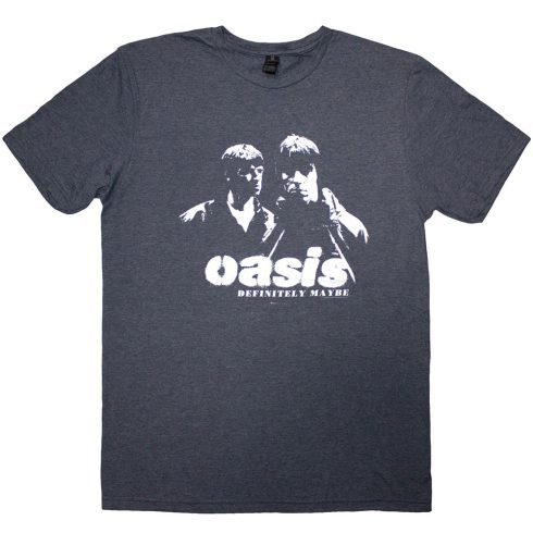 Oasis - Definitely Maybe Photo Stencil (Navy Blue) póló