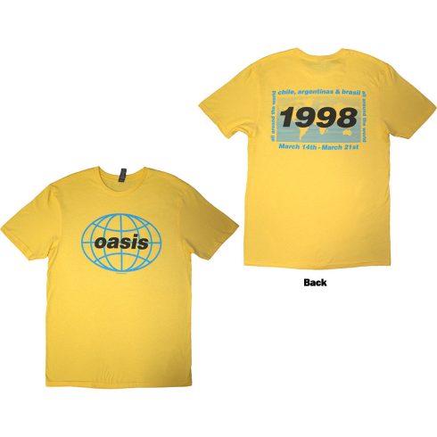 Oasis - 1998 World Tour - South America (Yellow) póló