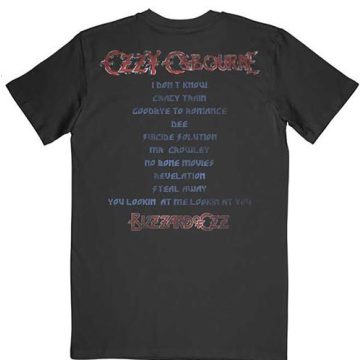  Ozzy Osbourne - Blizzard of Ozz Tracklist (Back Print) póló
