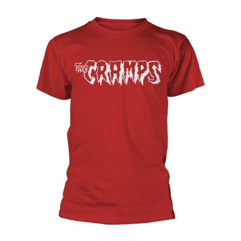 The Cramps - LOGO - WHITE (RED) póló