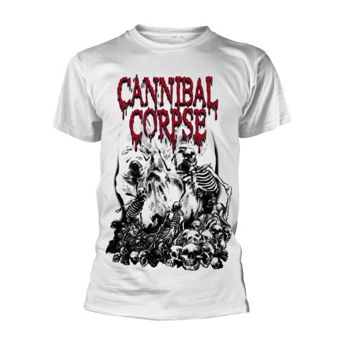 Cannibal Corpse - PILE OF SKULLS (WHITE) póló