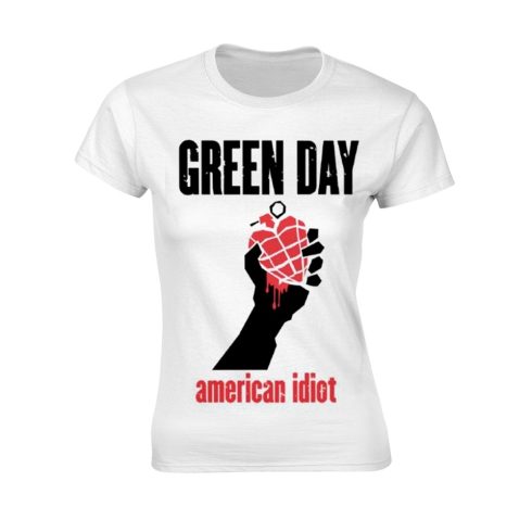 Green Day - AMERICAN IDIOT HEART (WHITE) női póló