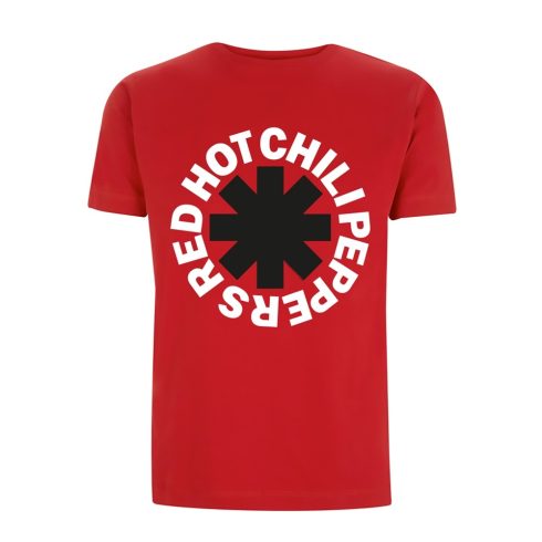 Red Hot Chili Peppers - CLASSIC B&W ASTERISK (RED) póló (M MÉRET)