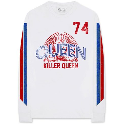 Queen - Killer Queen '74 Stripes (Arm Print) hosszú ujjú póló