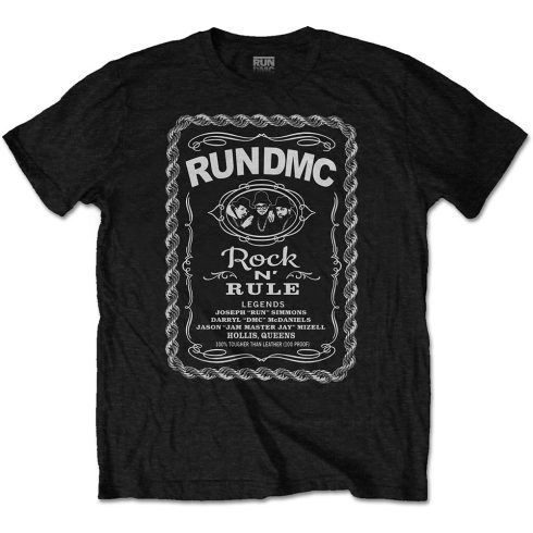 Run DMC - Rock N' Rule Whiskey Label póló