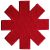 Red Hot Chili Peppers - Asterisk Cut-Out Red Border (szőtt) felvarró