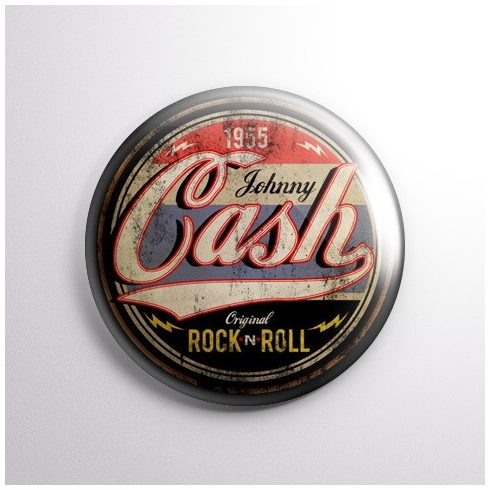 Johnny Cash - Logo kitűző