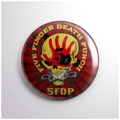 Five Finger Death Punch - Skull kitűző