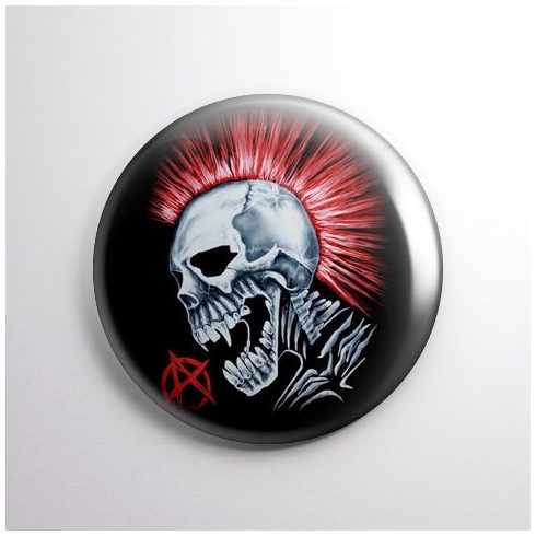 Punks Not Dead - Skull kitűző