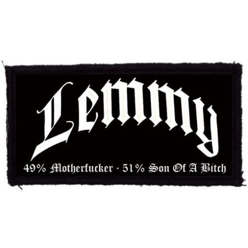 Lemmy - 49% Motherfucker felvarró