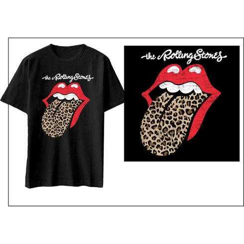 The Rolling Stones - Leopard Print Tongue póló