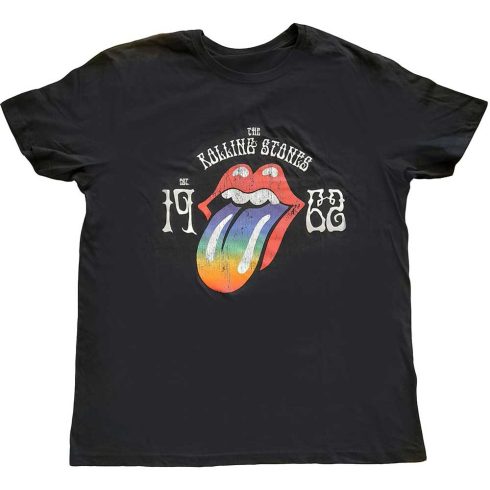 The Rolling Stones - Sixty Rainbow Tongue '62 (Puff Print) póló