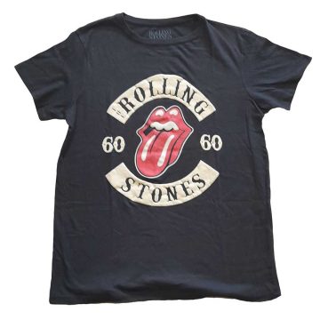   The Rolling Stones - Sixty Biker Tongue (Suede Flock) női póló